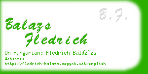 balazs fledrich business card